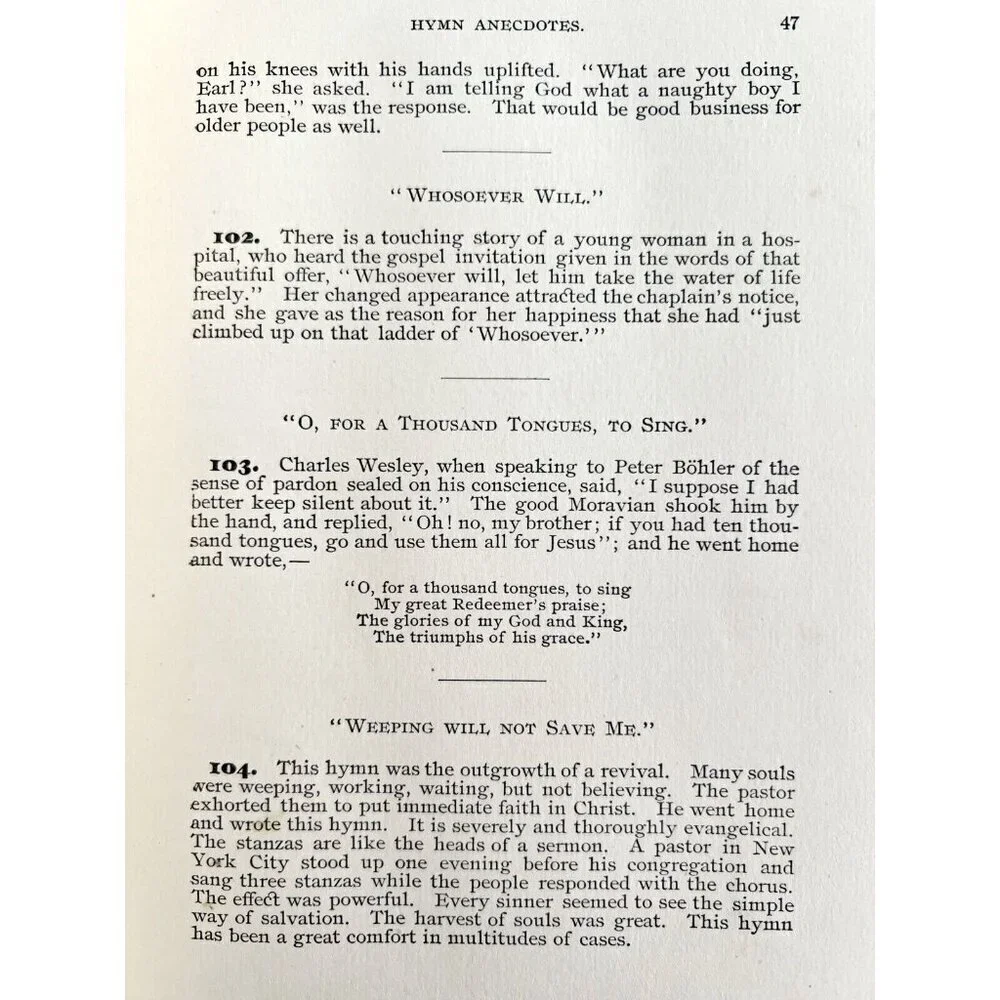 Gospel Workers Treasury Of Hymns Revivals 1887 1st Edition Victorian HC Book HBS - Picture 4 of 7